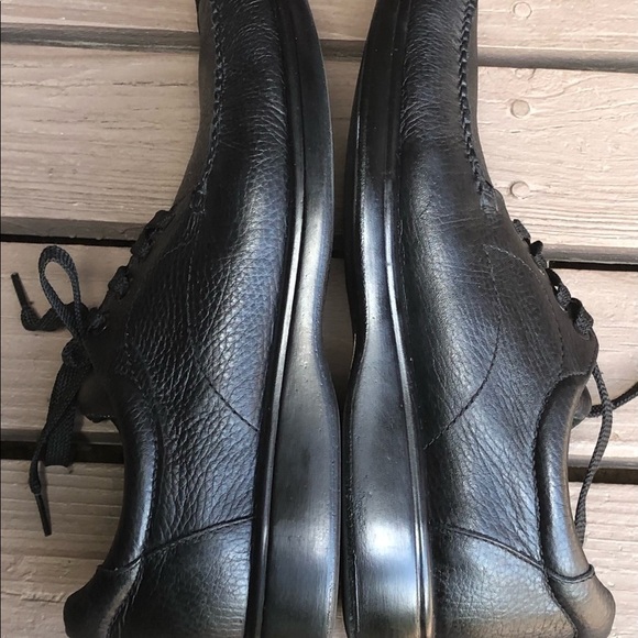 NATURE'S STRIDE Richmond Black Pebbled Leather Therapeutic Oxford Shoes size 10W - Picture 5 of 9